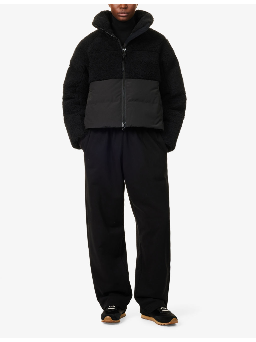 Elora fleece-panel shell-down puffer jacket - 2