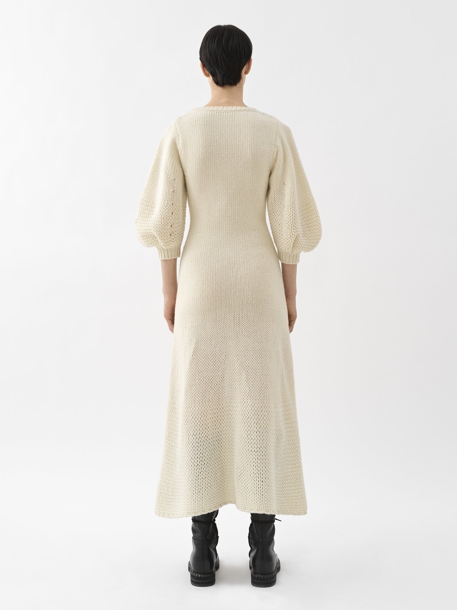 FLARED KNITTED DRESS - 4