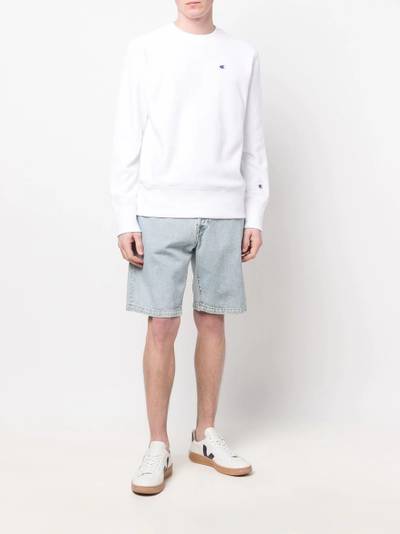 Champion logo-patch crew neck sweatshirt outlook