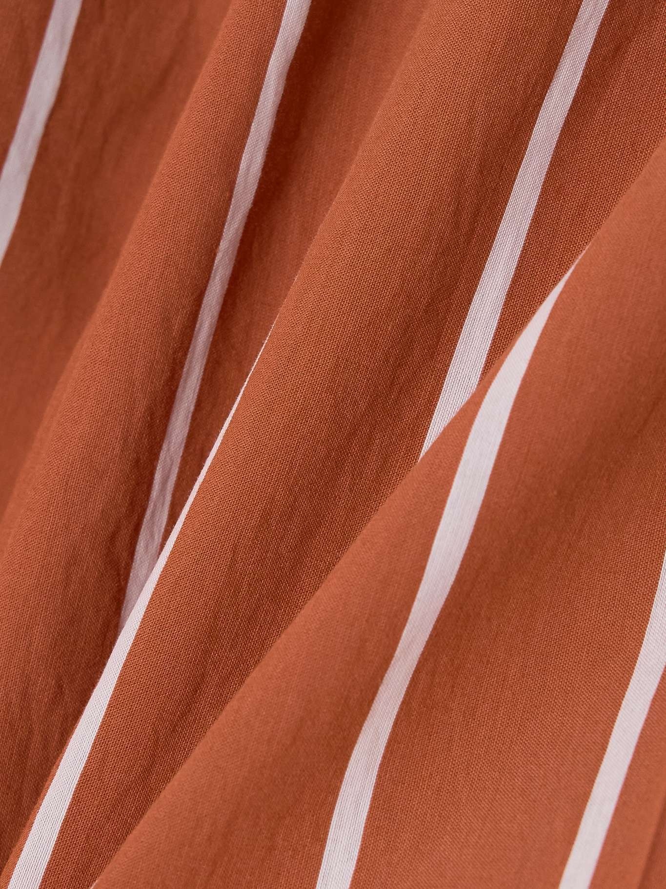 Striped cotton-blend poplin shorts Orange - 5