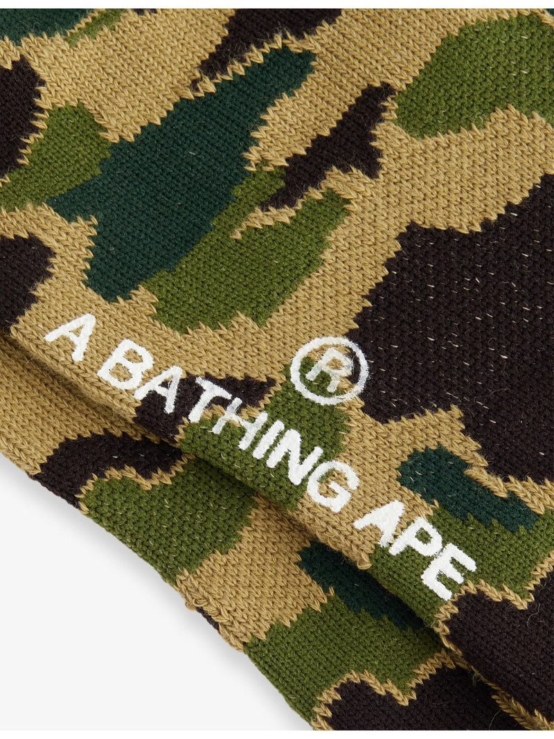 A BATHING APE® Camo-Print Stretch-Cotton Socks outlook