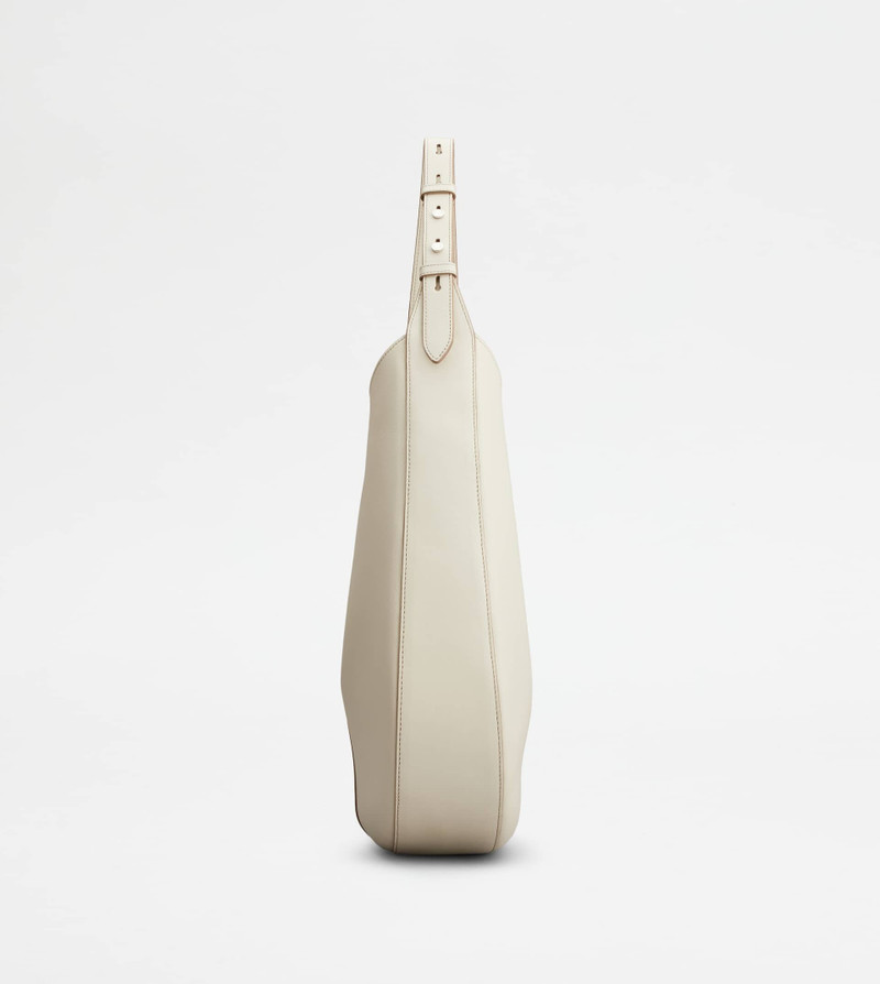 Tod's TOD'S DI BAG HOBO IN LEATHER MEDIUM - WHITE outlook