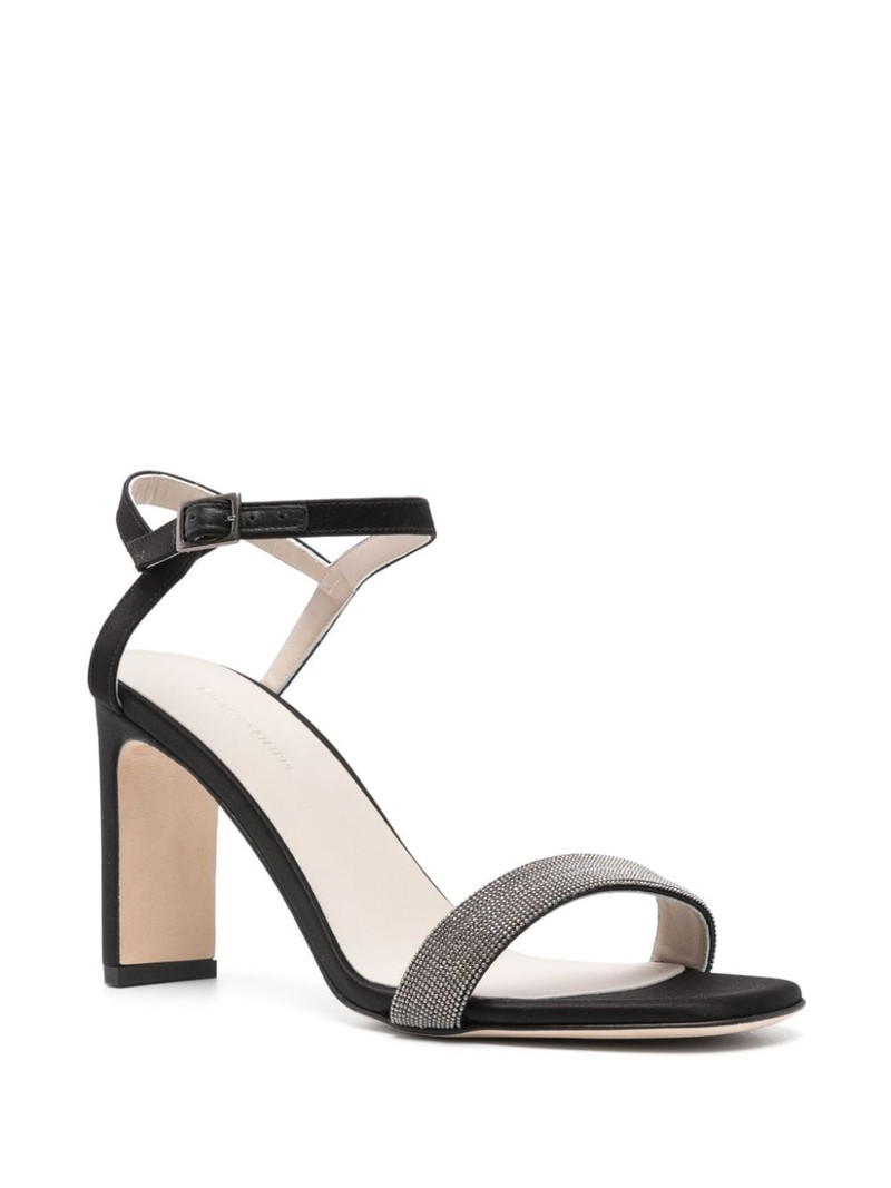 FABIANA FILIPPI 100mm bead-embellished leather sandals outlook