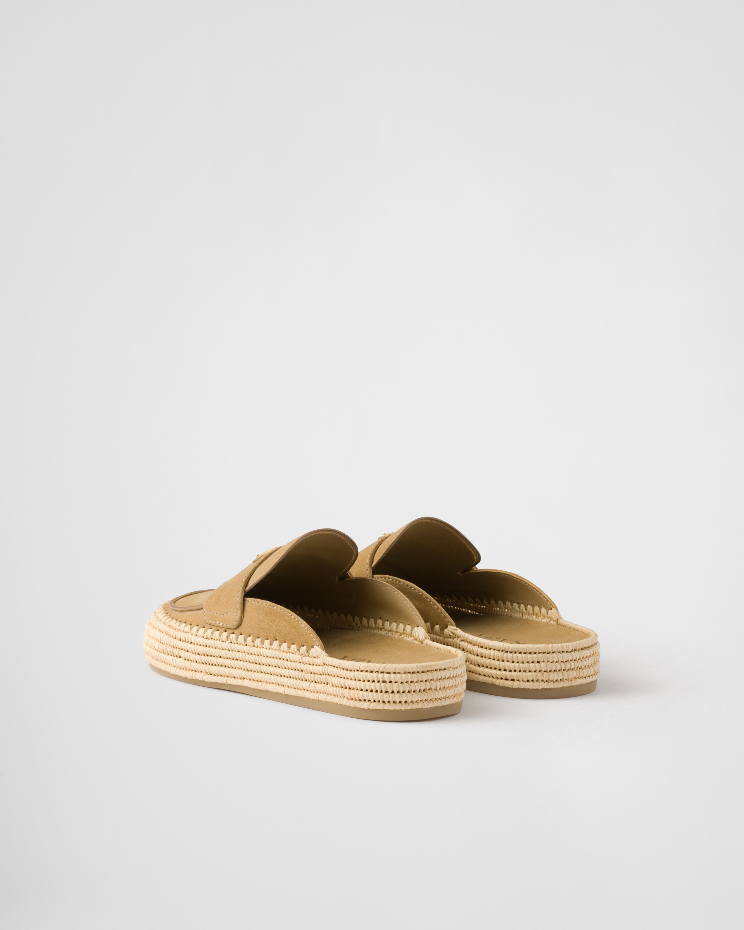 Suede flatform mules - 4