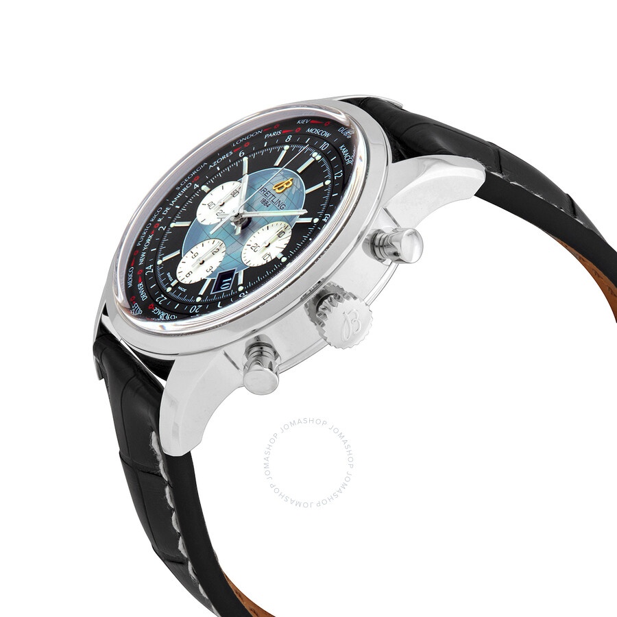 Breitling Transocean Chronograph Unitime Black Dial Automatic Men's Watch AB0510U4-BB62BKCD - 2
