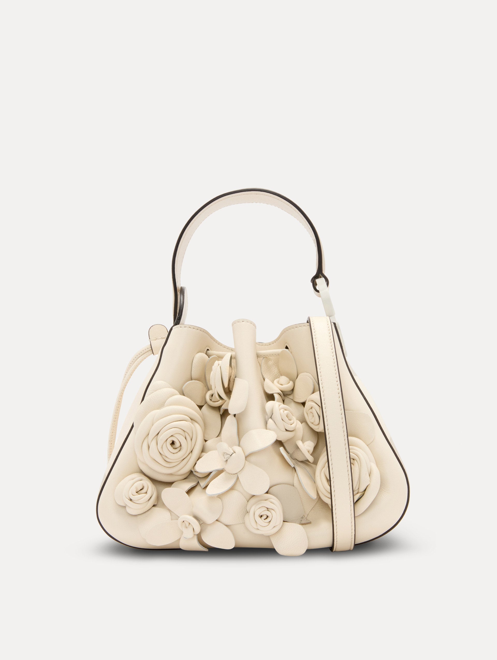FLORAL APPLIQUÉ O HANDLE BAG - 2