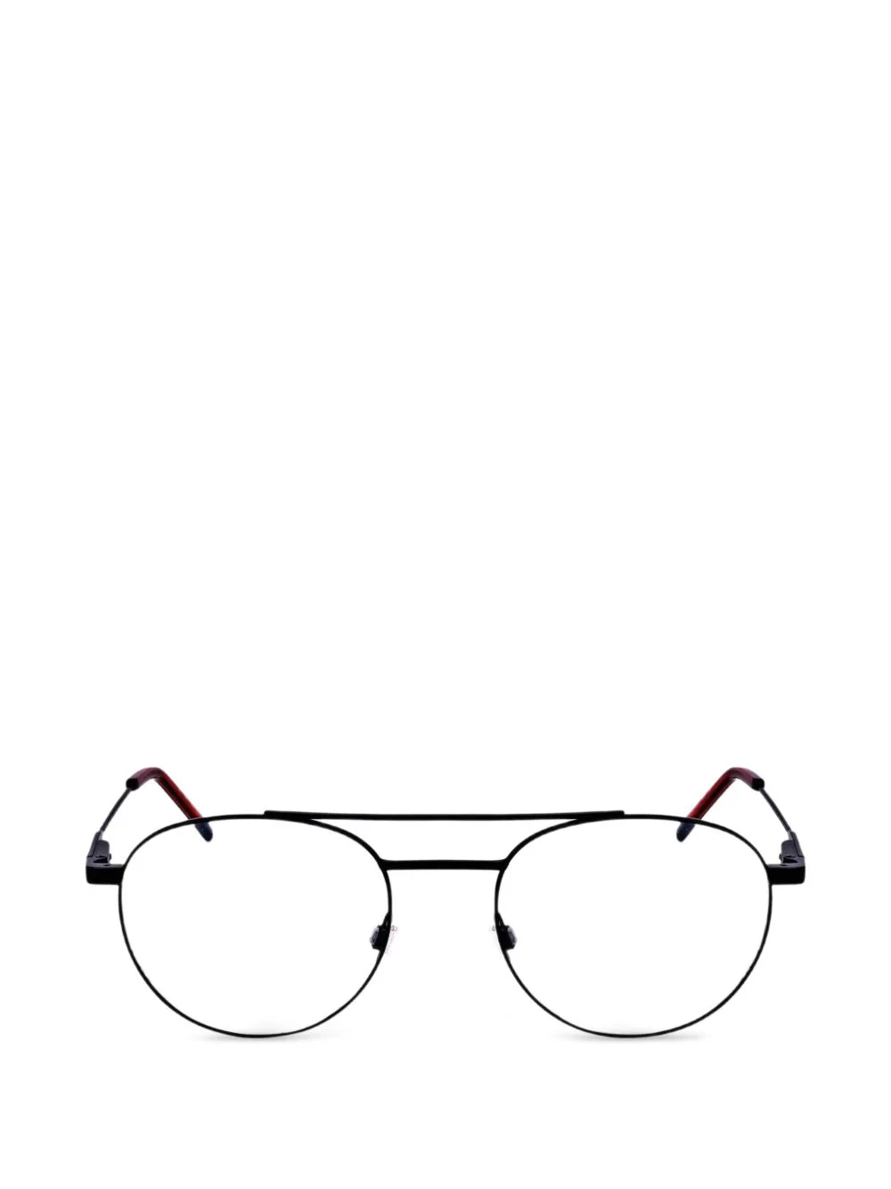 double-bridge round-frame glasses - 1