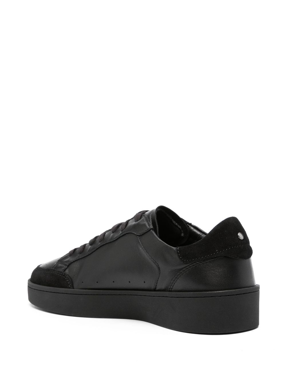 suede-panel leather sneakers - 3