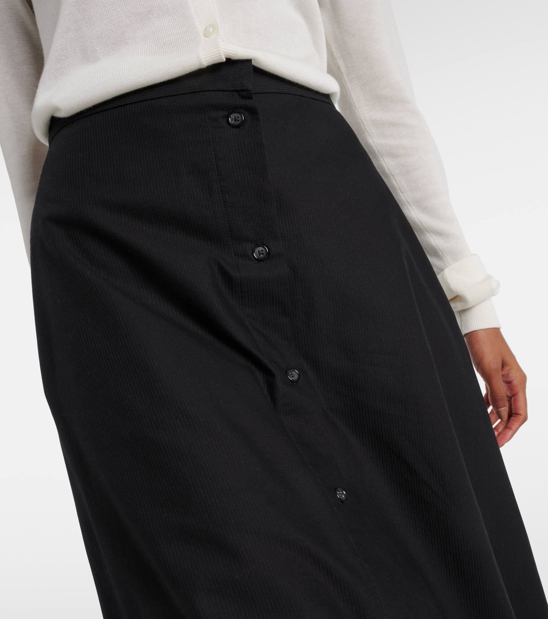 High-rise cotton maxi skirt - 5