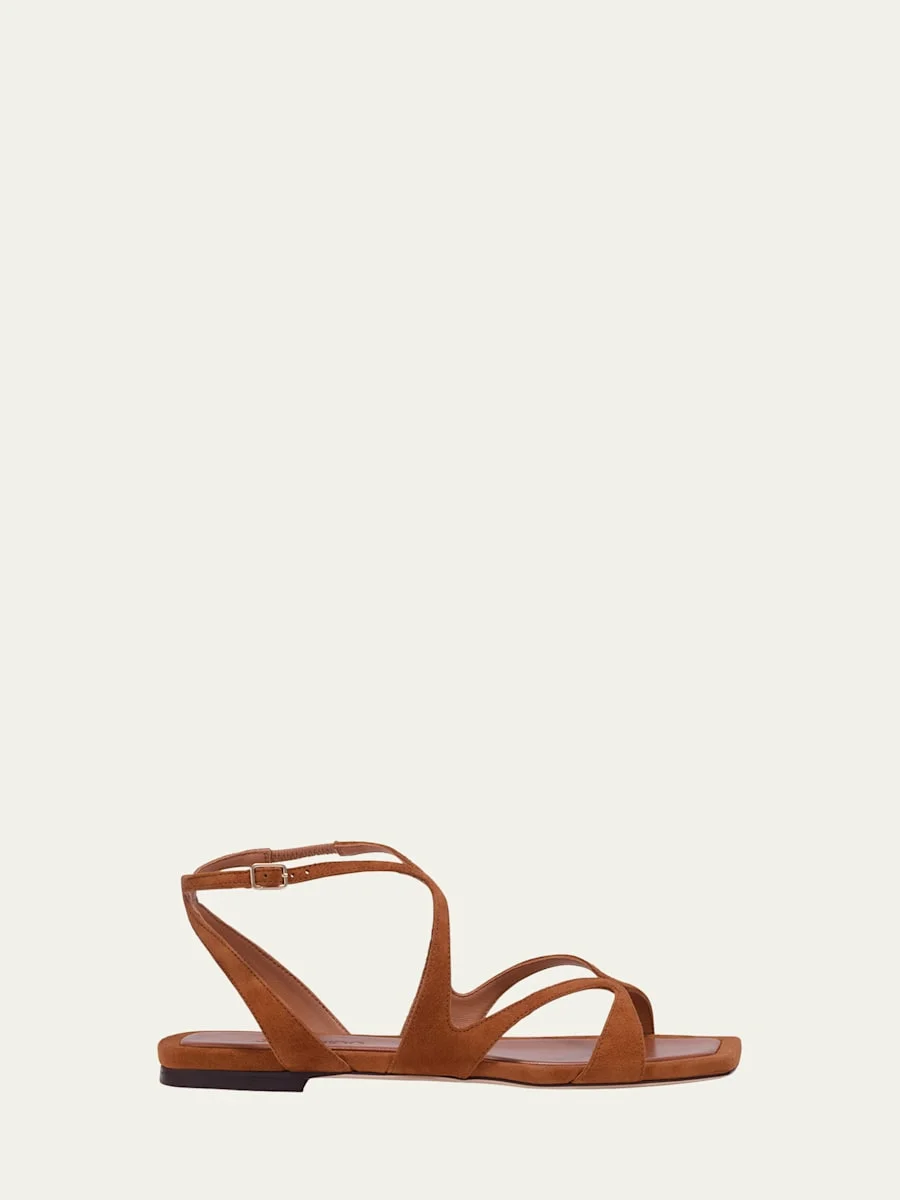 Ayla Suede Ankle-Strap Sandals - 1
