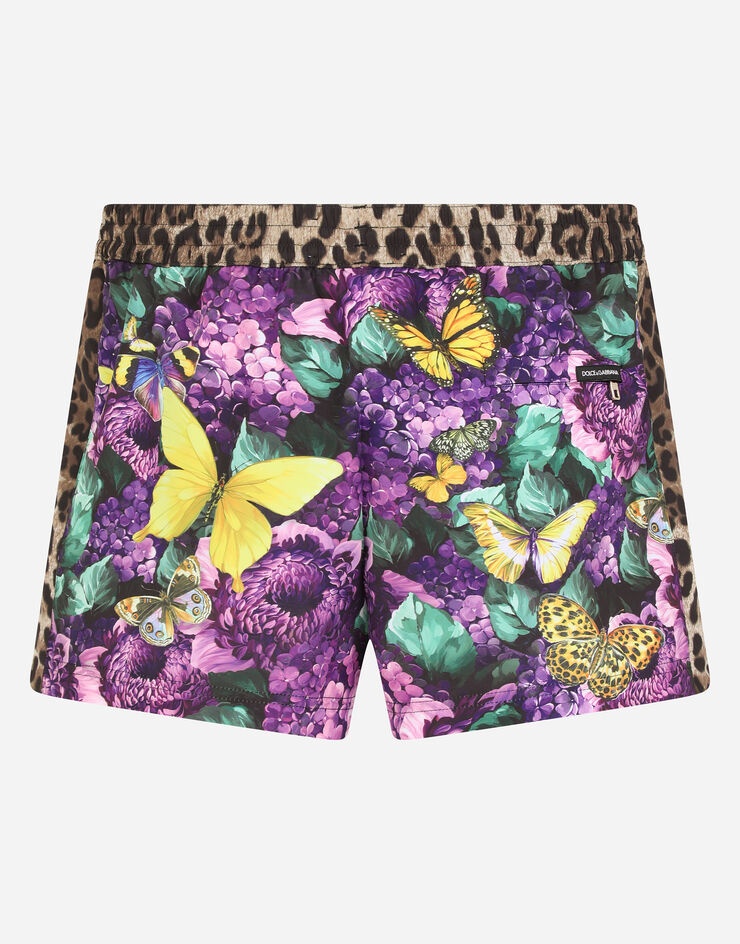 Short swim trunks with butterfly print - 3