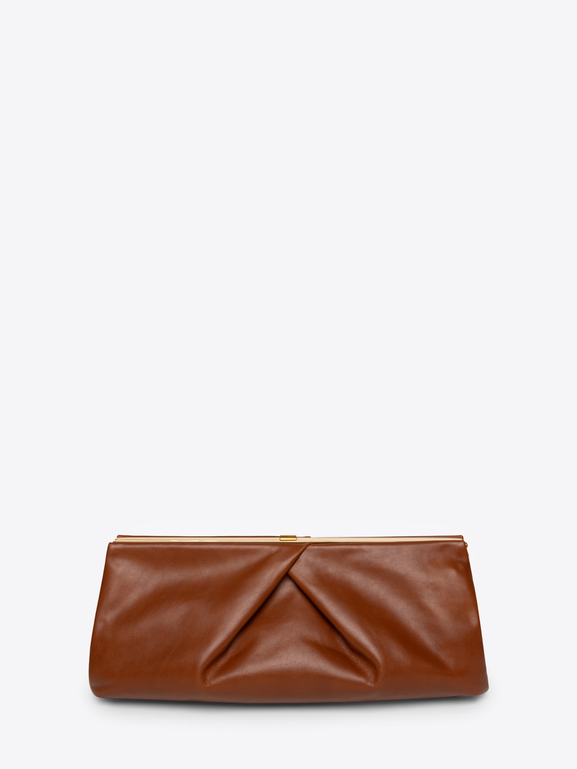 PLEATED LEATHER CLUTCH - 2