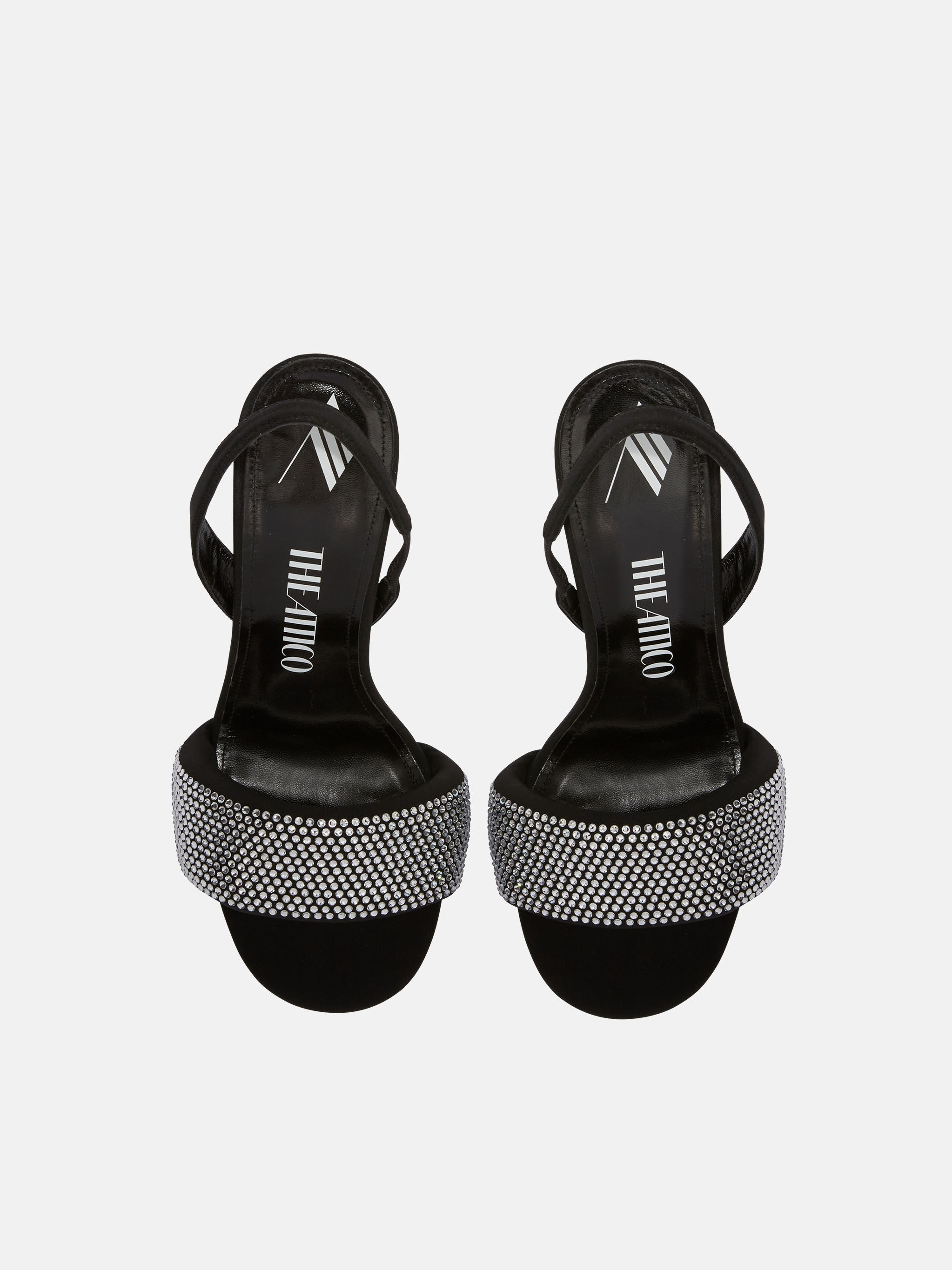 ''REM'' SILVER AND BLACK SANDAL - 4