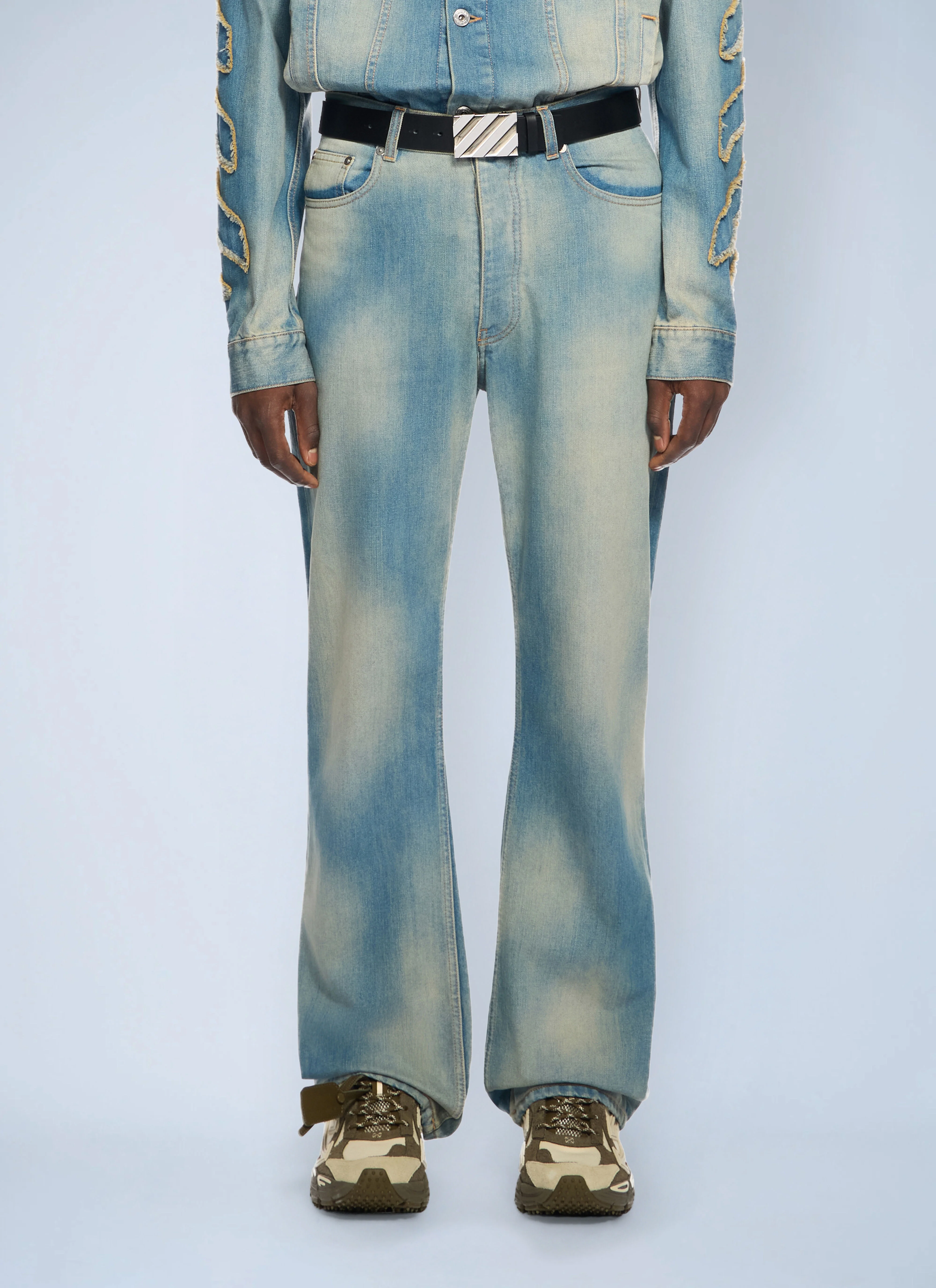 Diagonal Raw Patch 90S Skate Jeans - 1