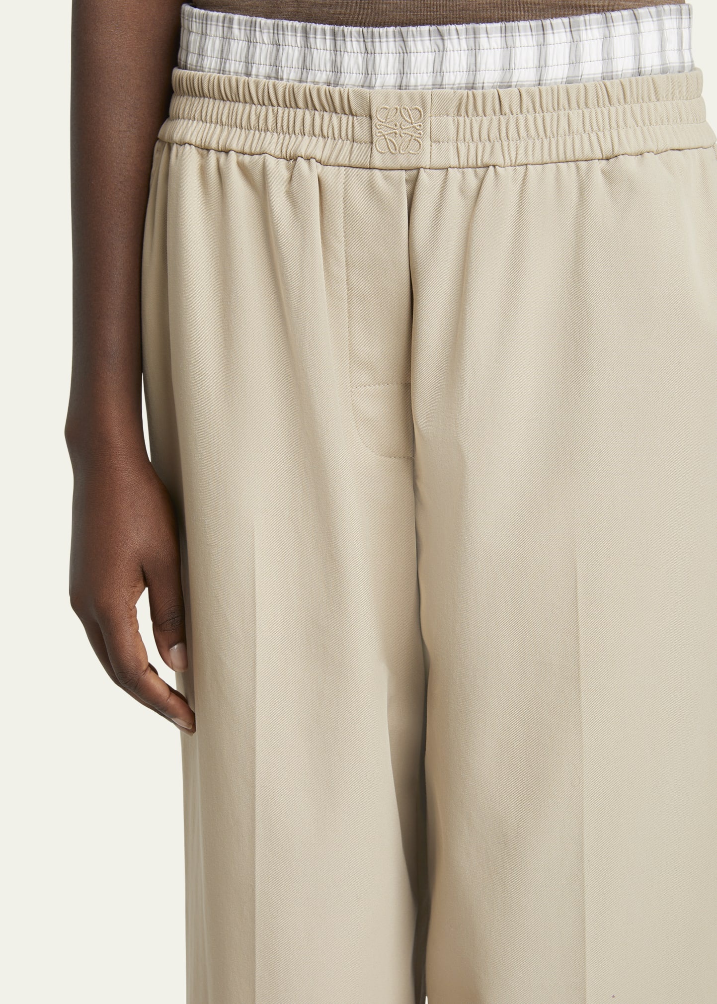 Cropped Double Waistband Trousers - 5