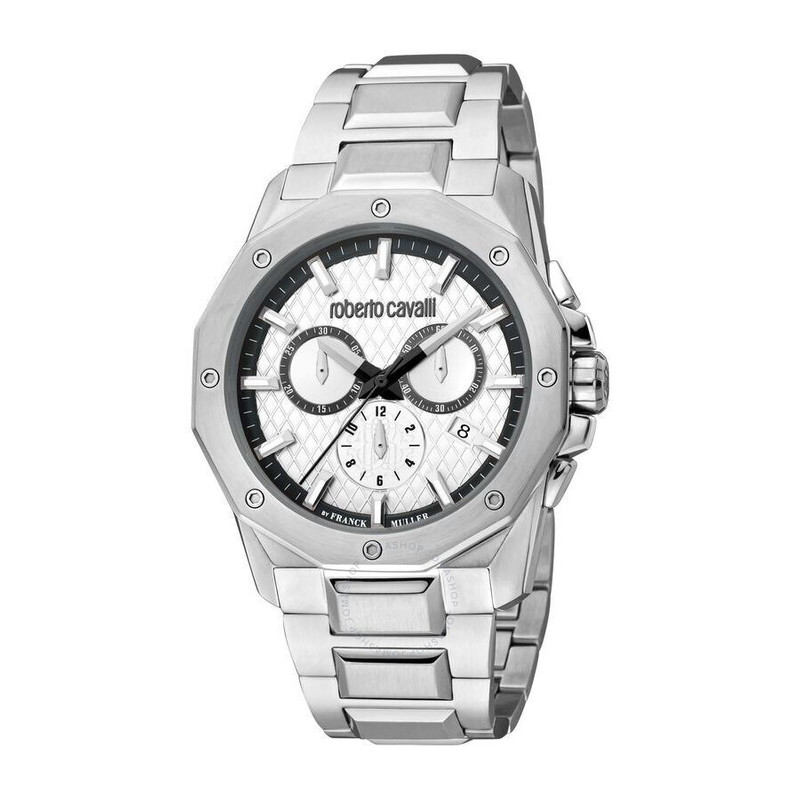 Roberto Cavalli Fashion Watch Chronograph Quartz Silver Dial Men's Watch RV1G170M0051 - 1