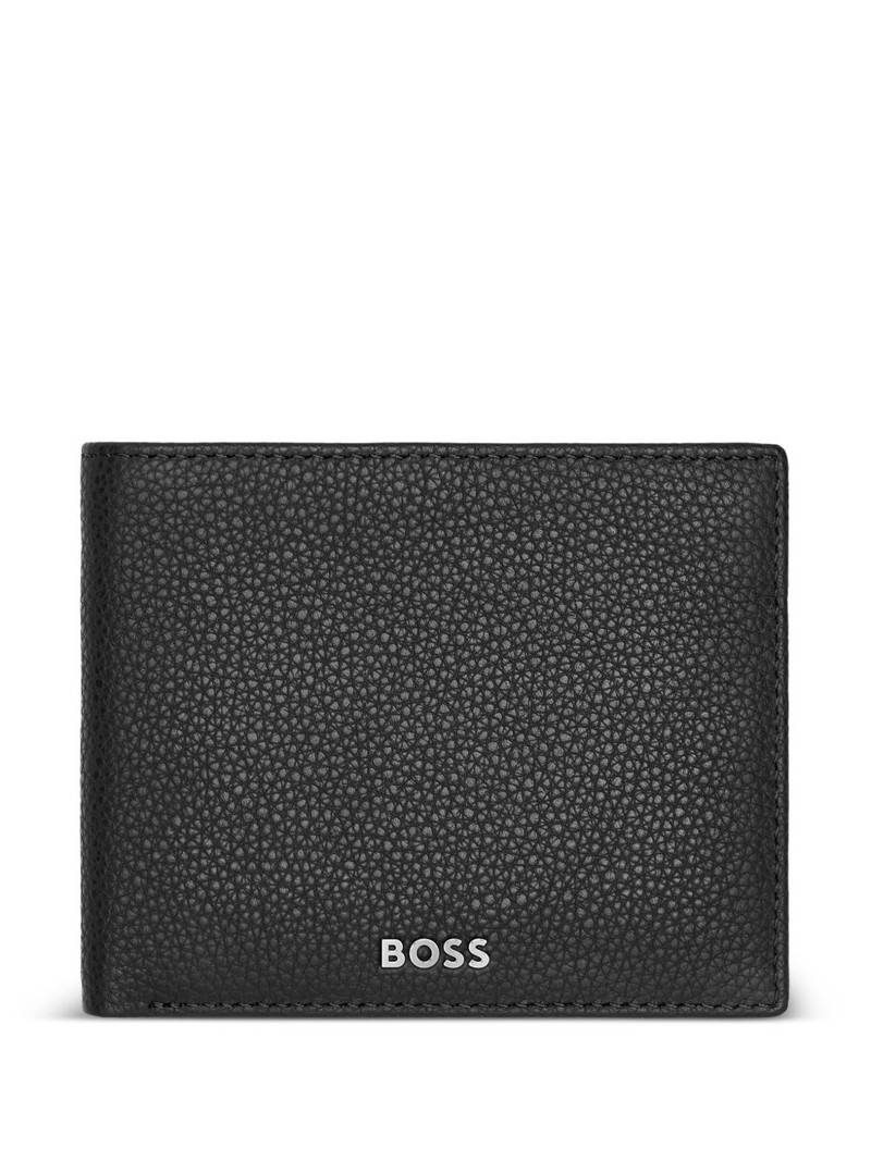logo-print leather wallet 1