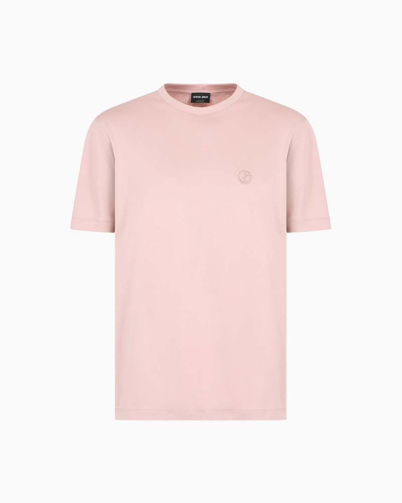 COTTON-INTERLOCK T-SHIRT WITH EMBROIDERED LOGO 1