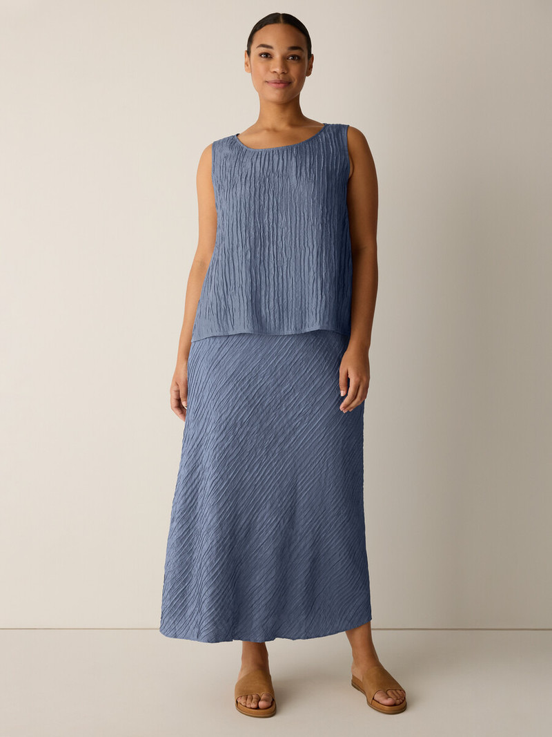 Textured Silk Jacquard Ballet Neck Tank 6