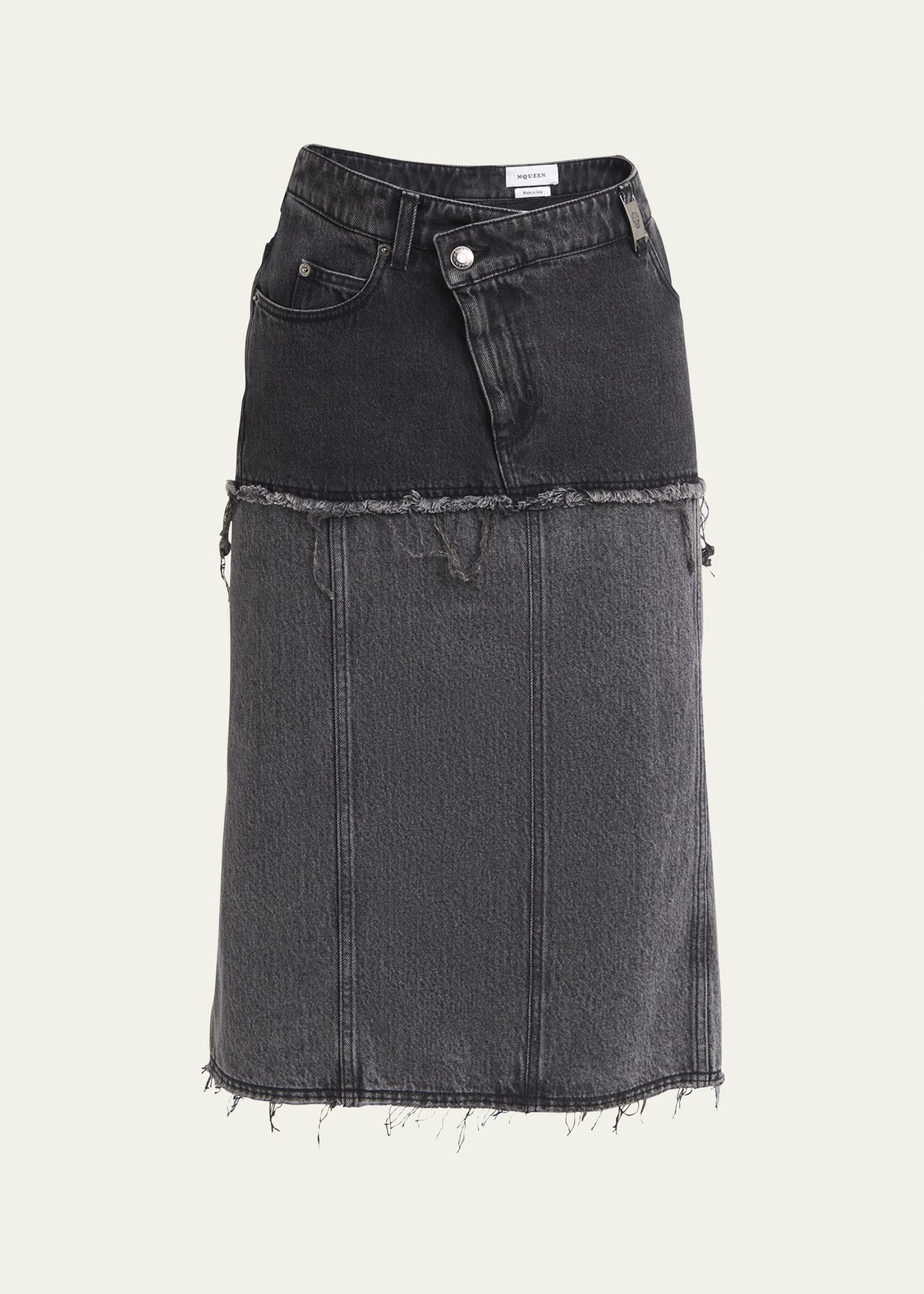 Hybrid Denim Midi Skirt - 1