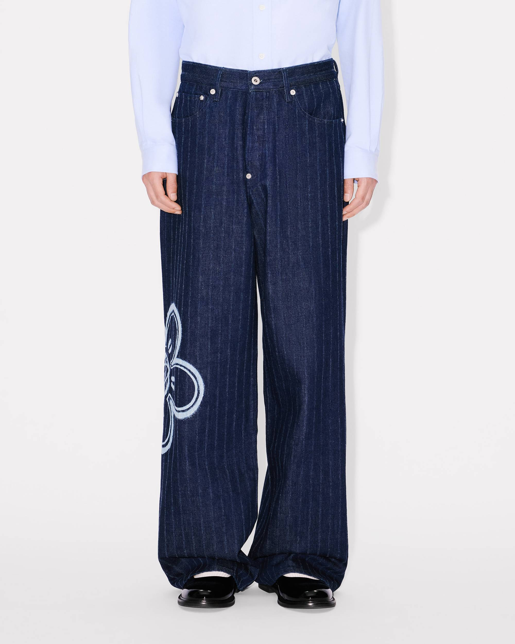 'Kenzo x Futura 2000' turn up wide fit jeans in Japanese denim - 5