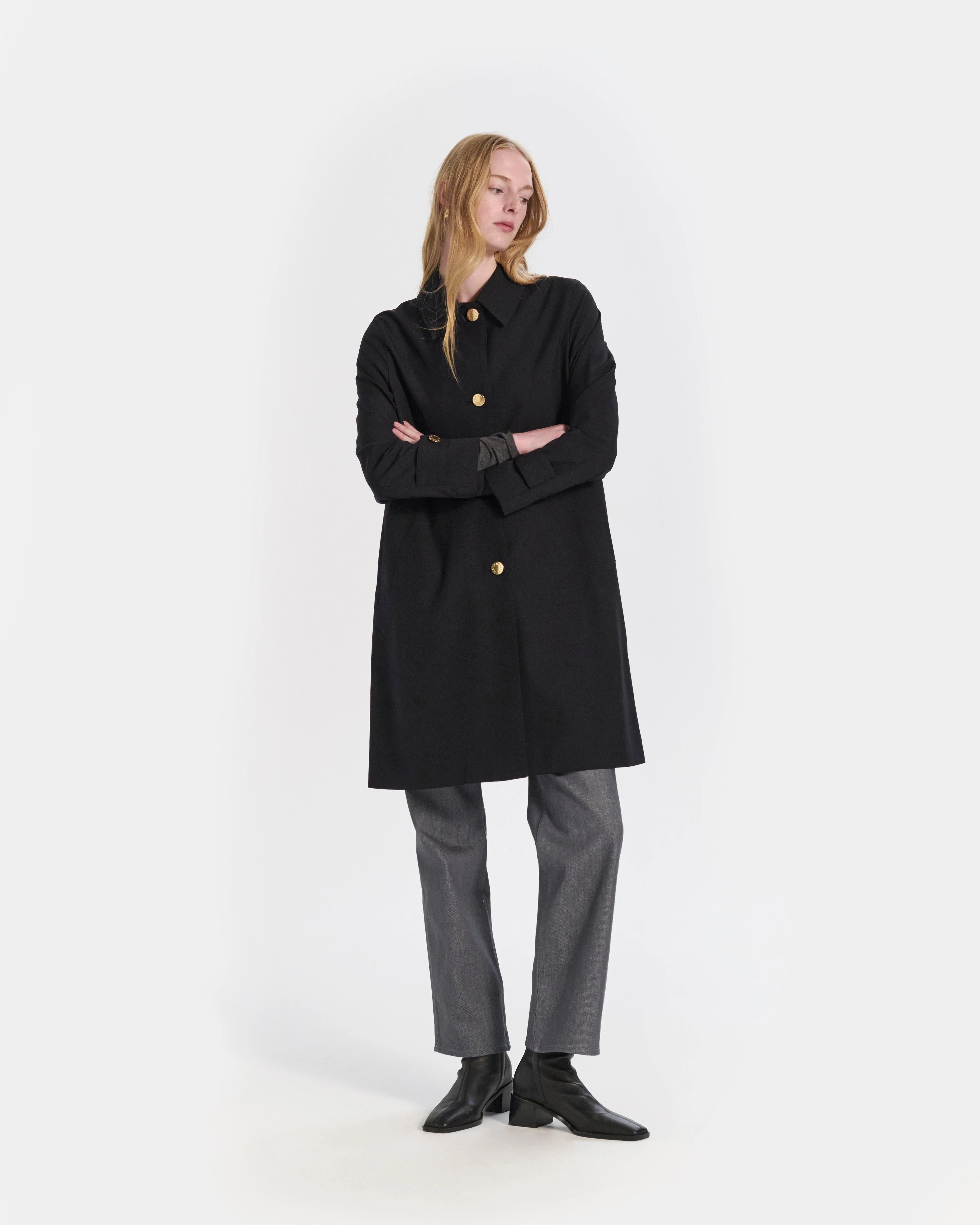 Banton Wool 3/4 Length Coat - 1