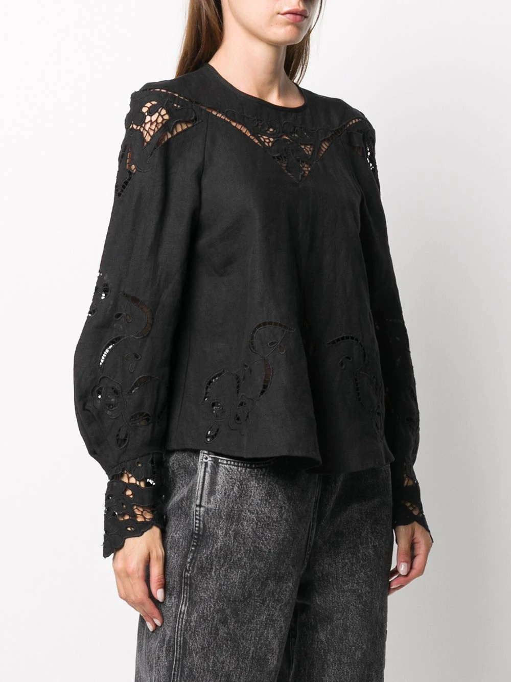 lace detail blouse - 3