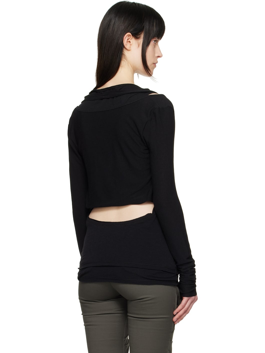 Black Convertible Bolero T-shirt - 3