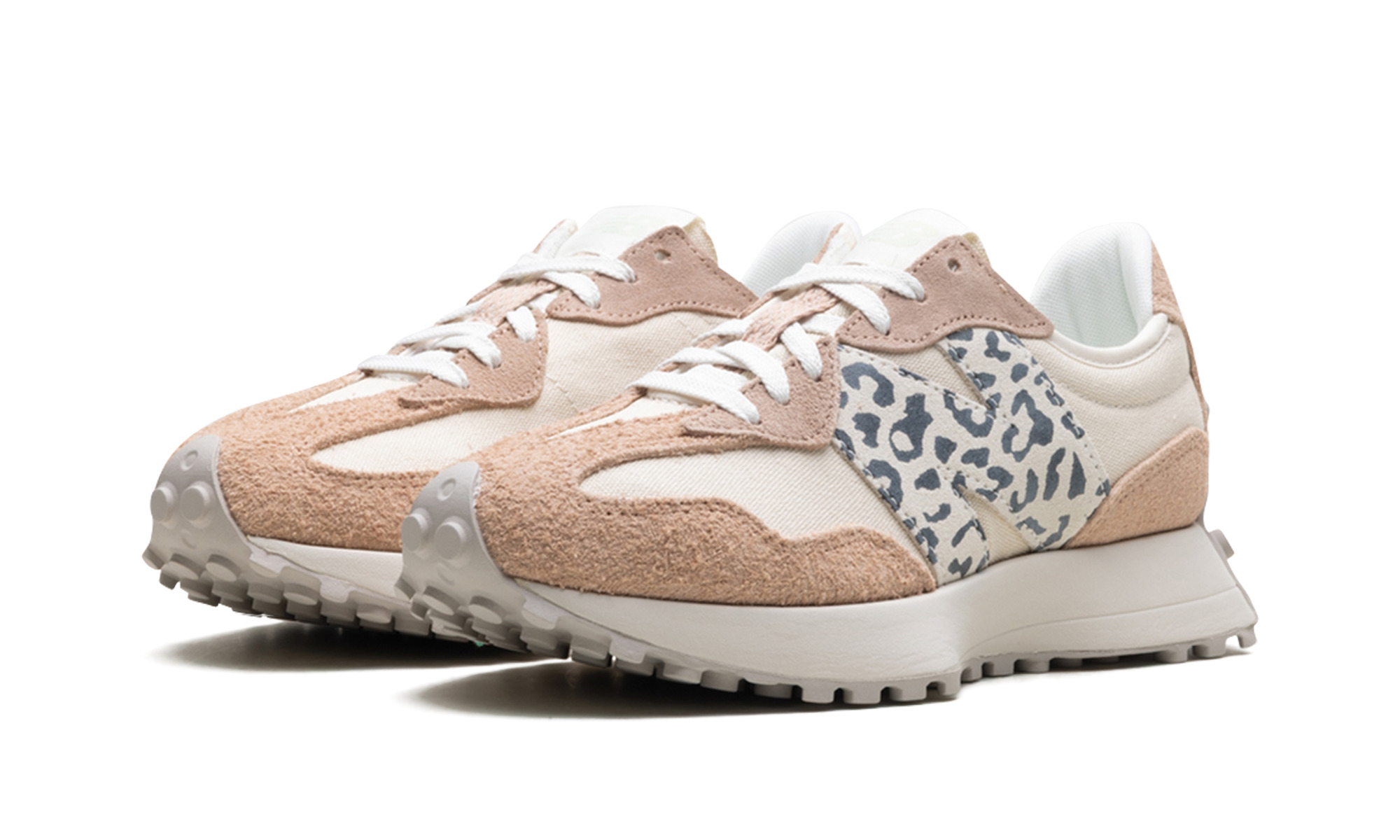 327 WMNS "Flat Taupe Linen Leopard" - 2