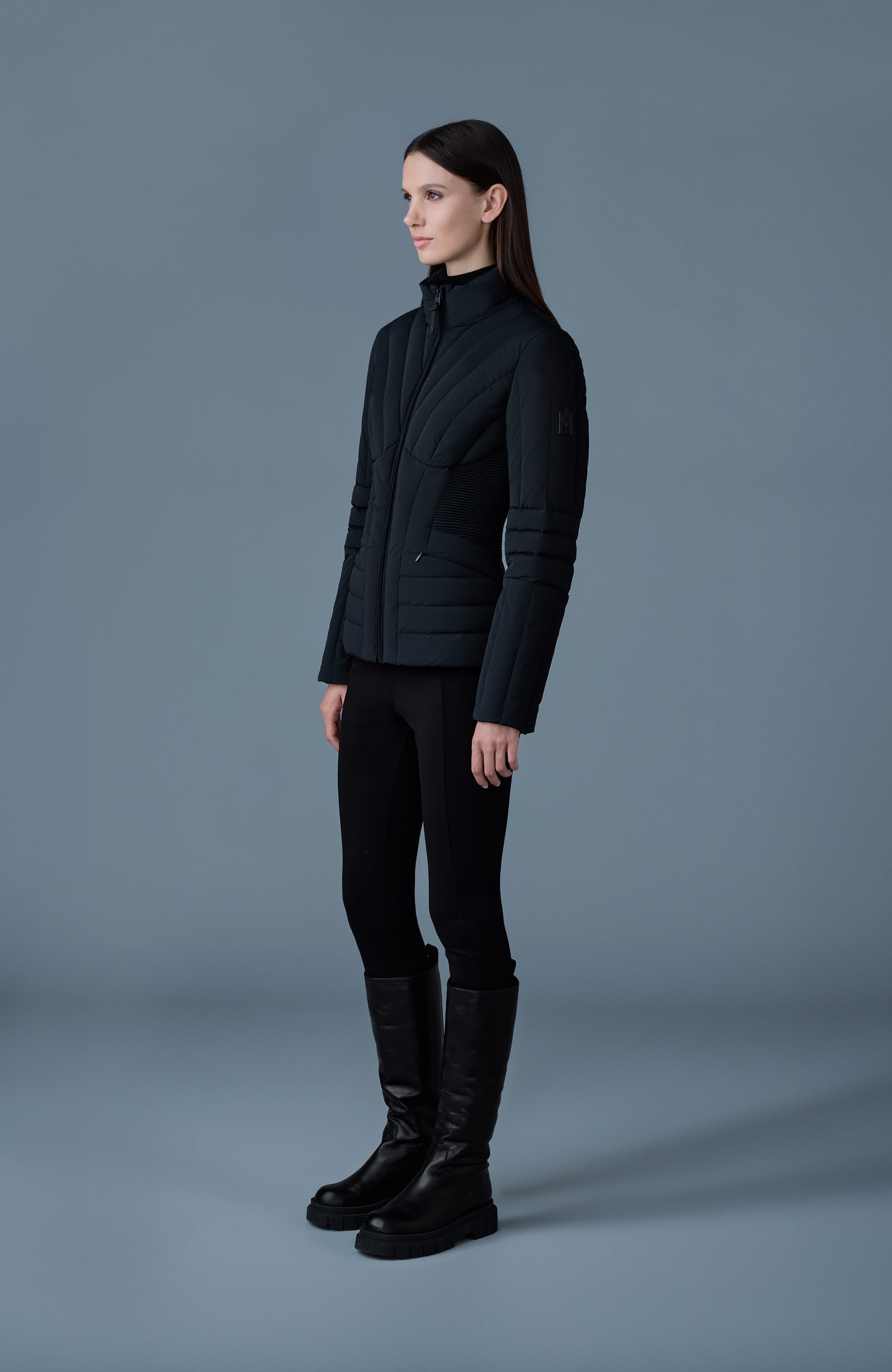 ALMA Smocked detail light down jacket - 3