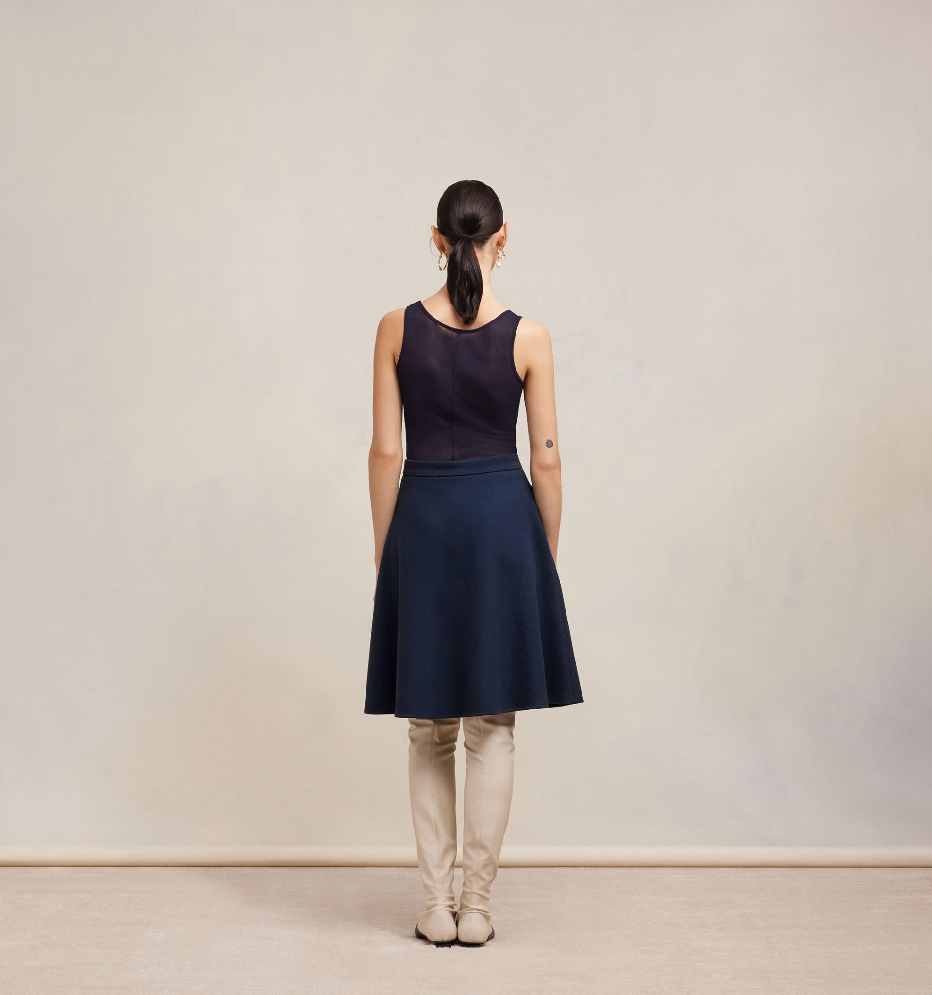 A Line Midi Skirt - 5