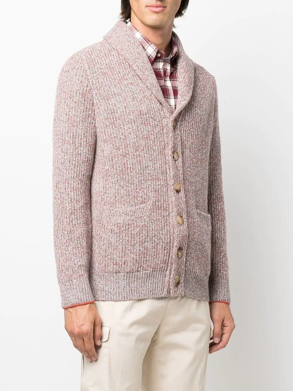 shawl-lapels cashmere cardigan - 3