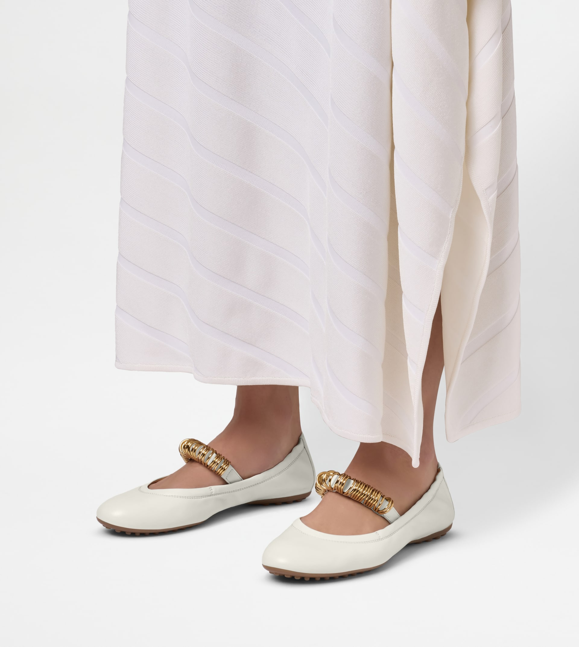 BALLERINAS IN LEATHER - WHITE - 6