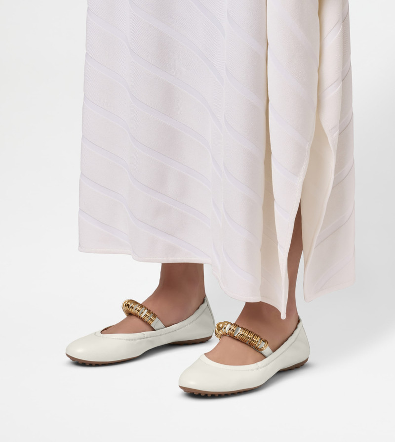 Tod's BALLERINAS IN LEATHER - WHITE outlook