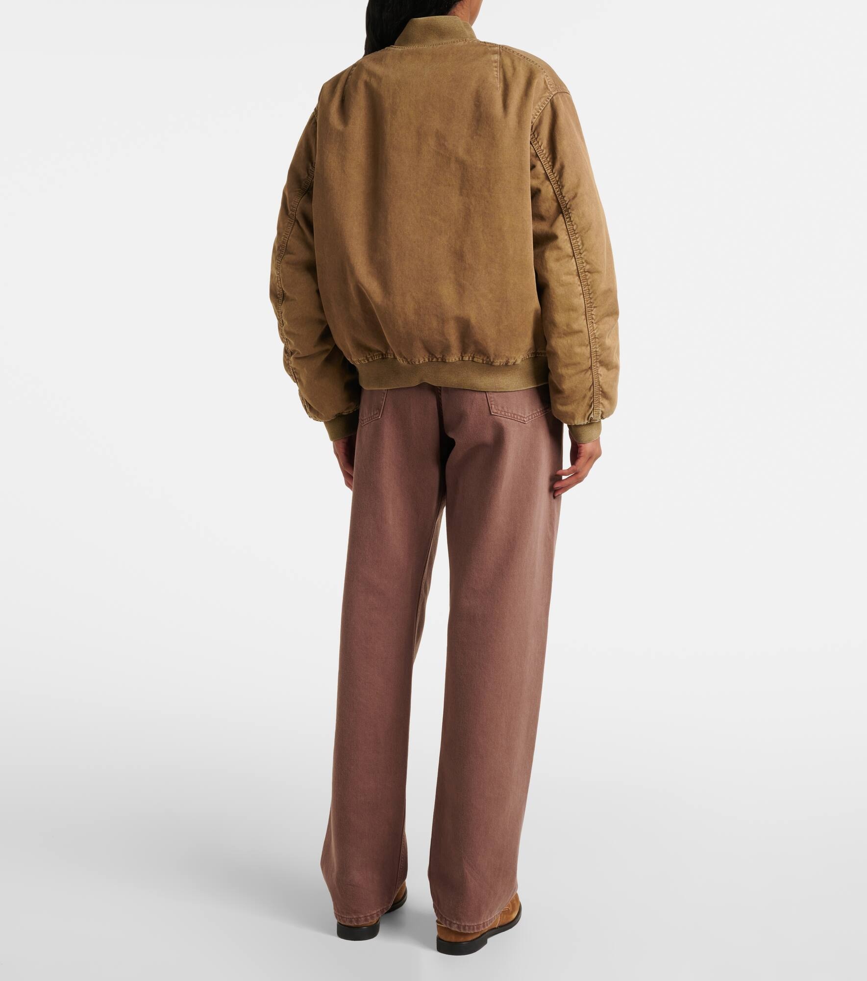 Cotton gabardine bomber jacket - 3