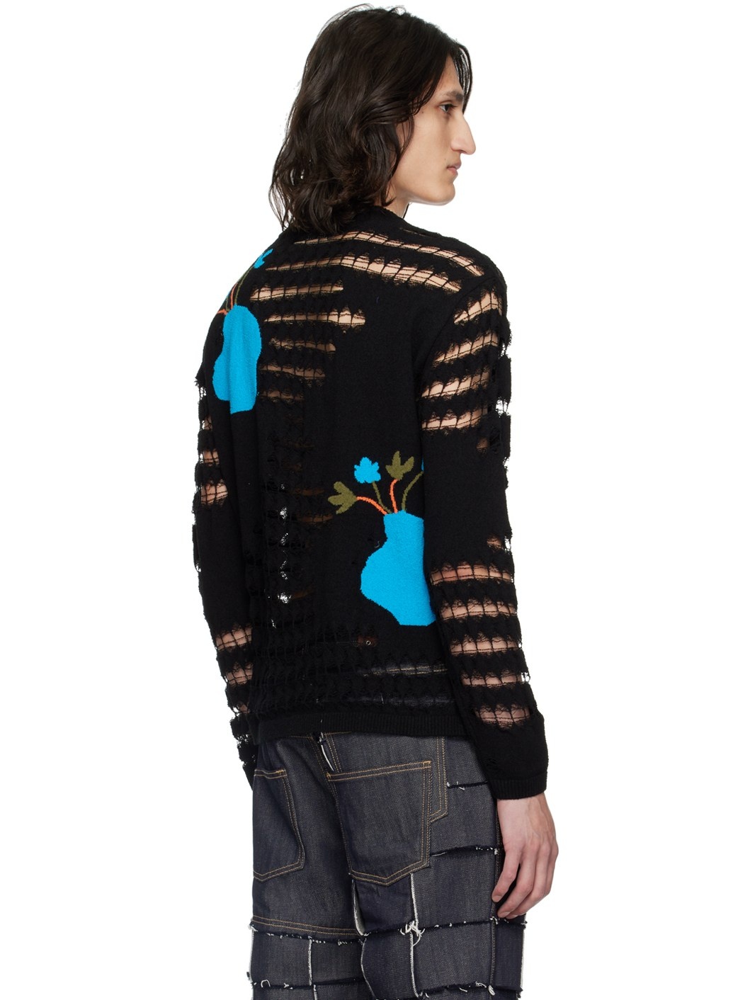 Black Flower Sweater - 3