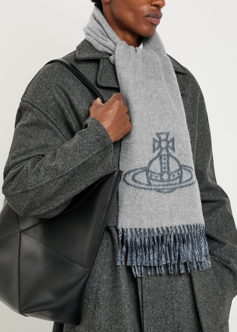 Vivienne Westwood Vivienne Westwood Orb-intarsia Wool Scarf outlook