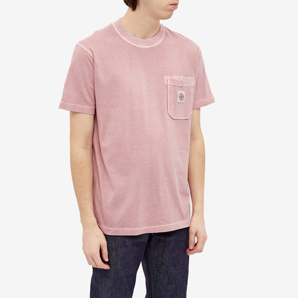 Stone Island Patch Logo Pocket Tee - 4