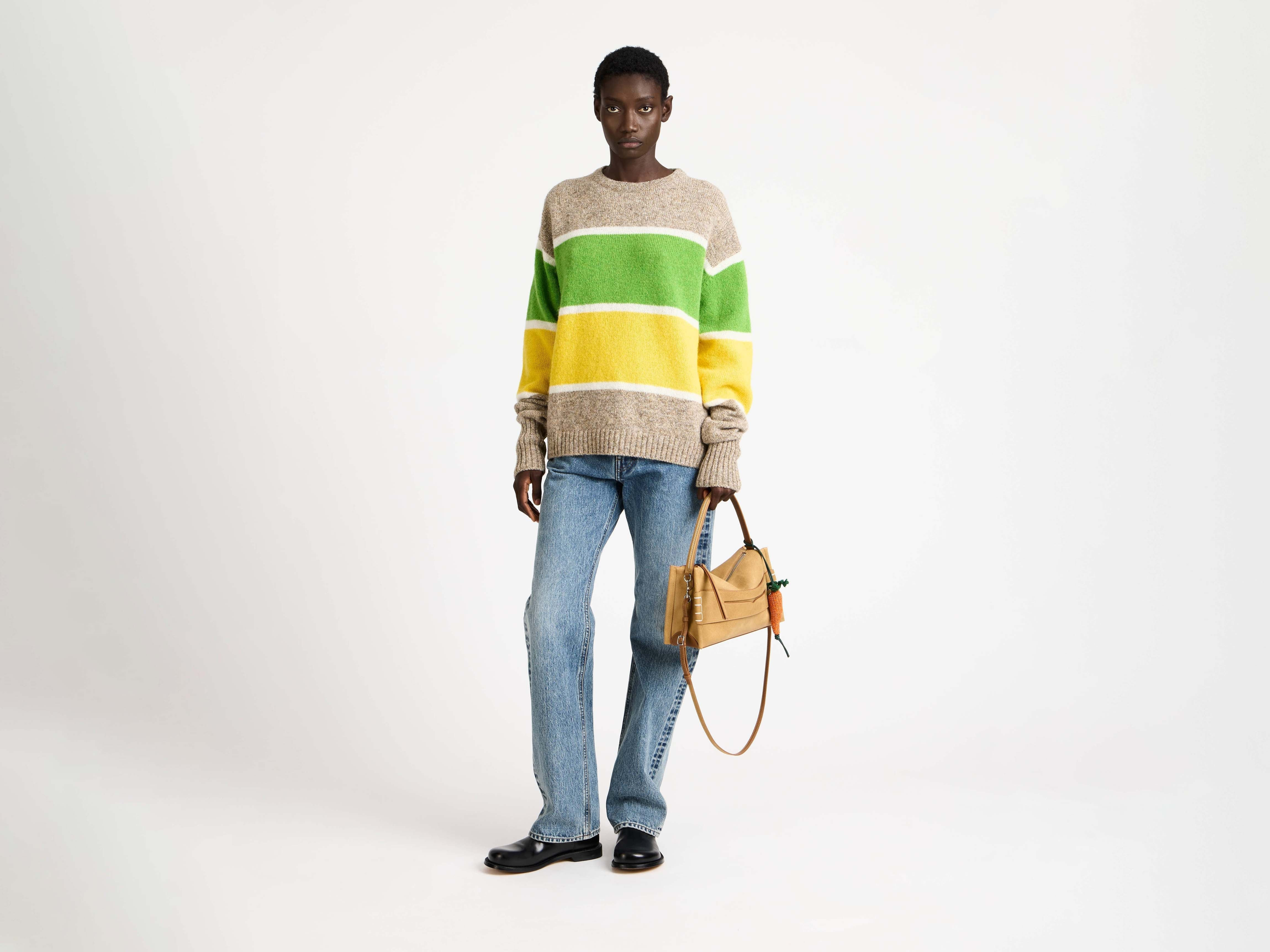 LOAFER BAG IN GOLD IN WAXED SUEDE - 4