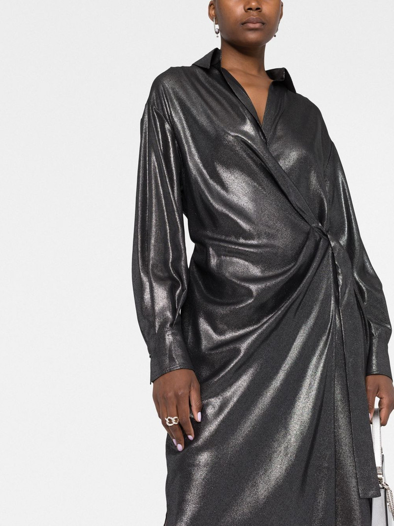shiny wrap dress 3