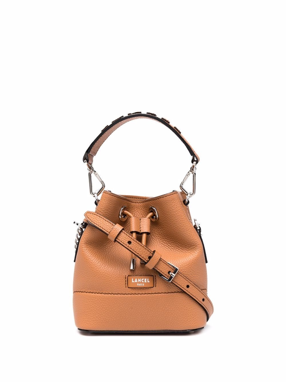 drawstring leather bag - 1