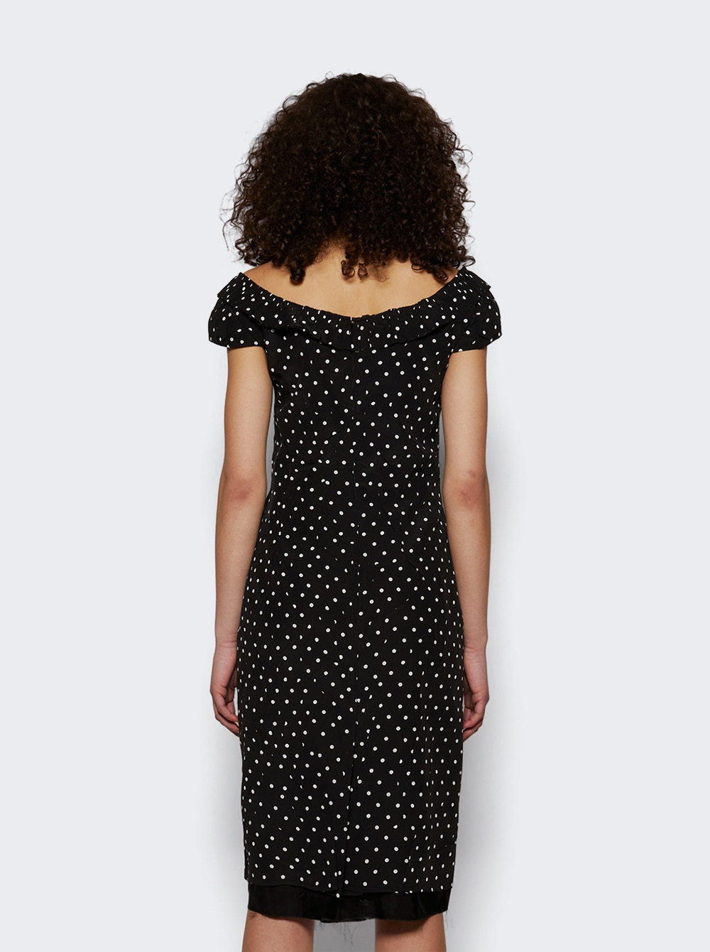 Polka Dot Dress Nero And Avorio - 4