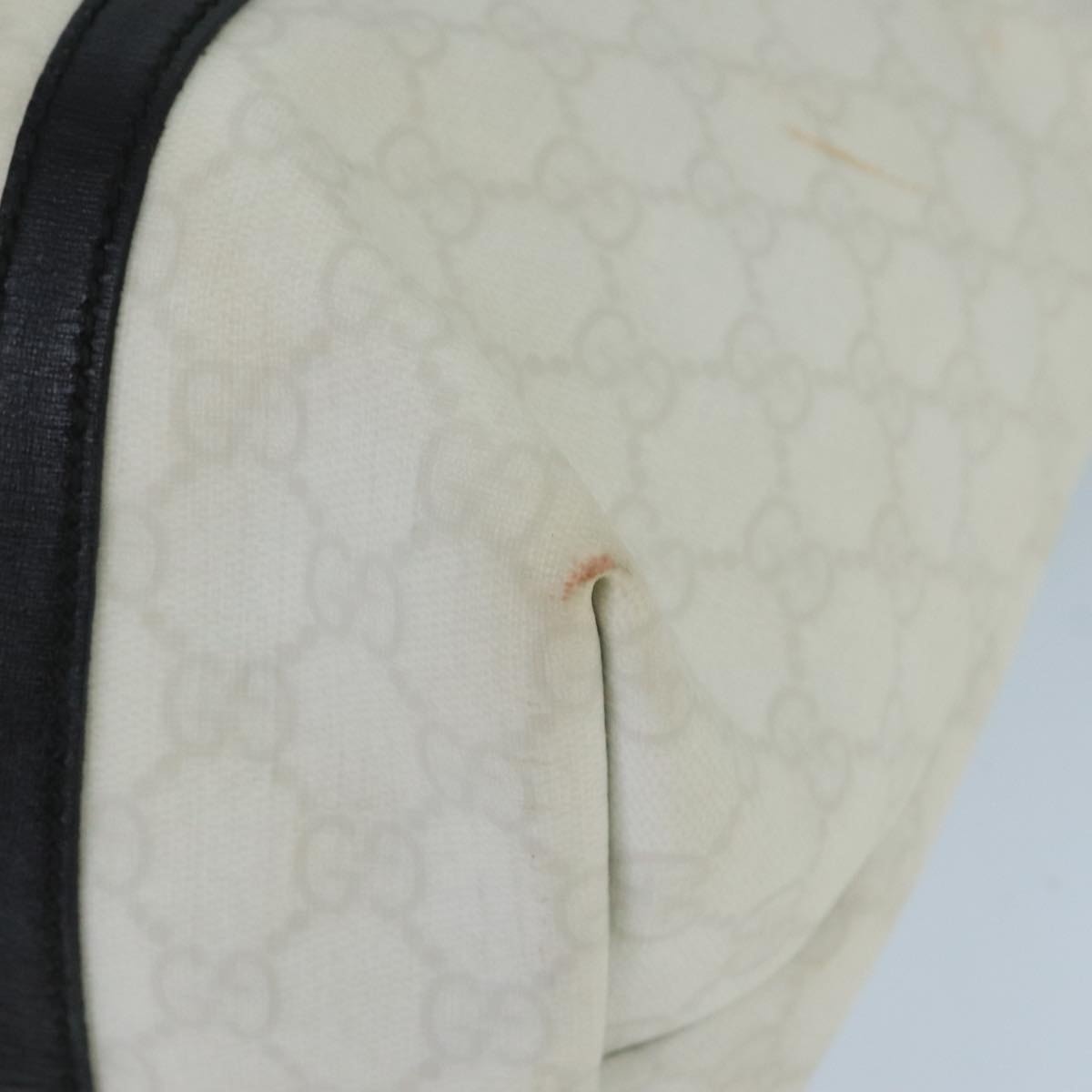 GUCCI GG Supreme Tote Bag Pvc Gold White - 9