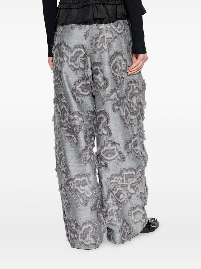 frayed floral palazzo pants 4