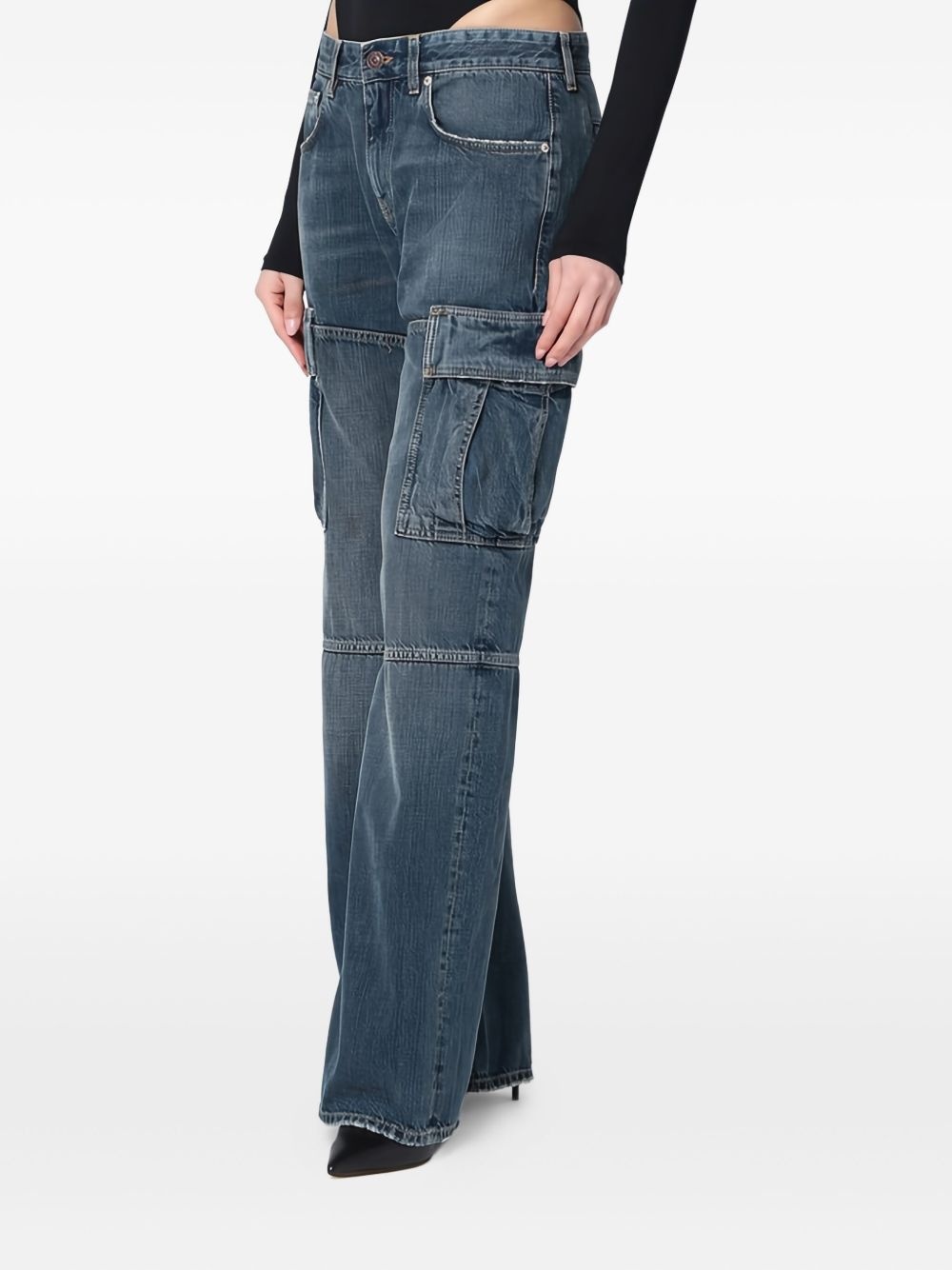 logo-patch jeans - 4