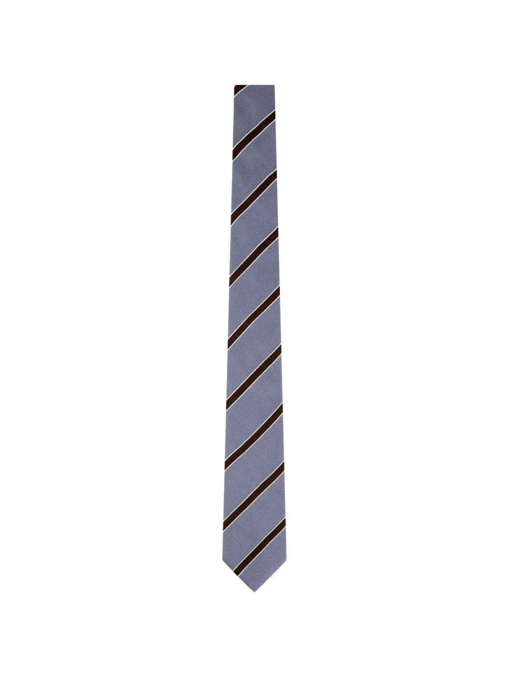 diagonal-stripe silk tie - 1