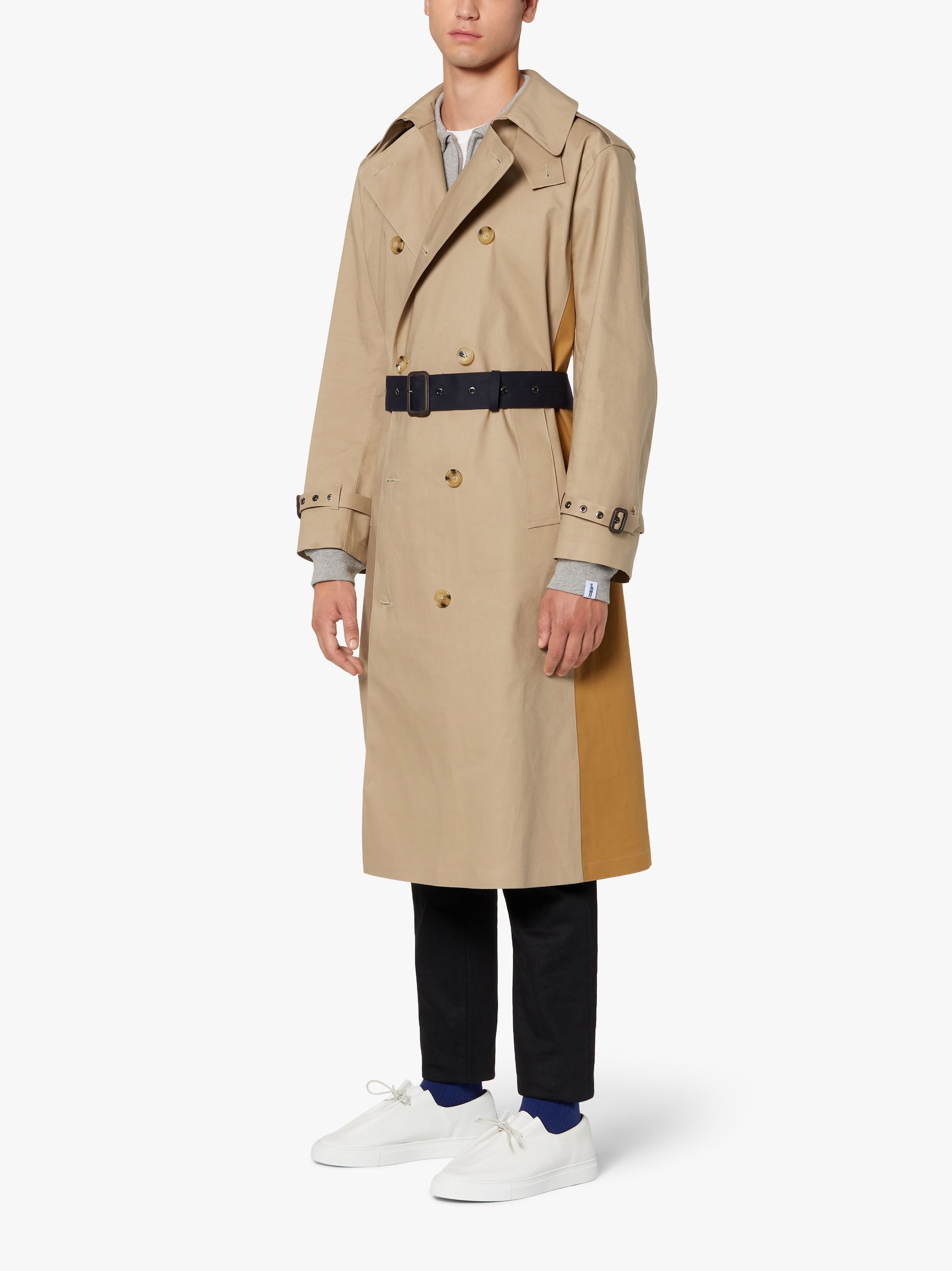BERLIN FAWN X INK BONDED COTTON TRENCH COAT | GRF-304 - 4