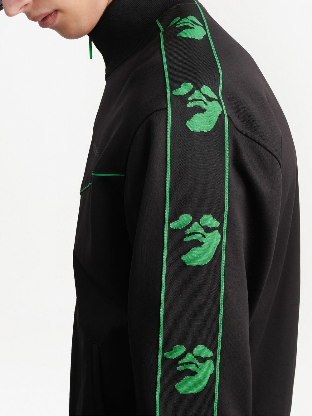 logo-embroidered zip-up jacket - 5