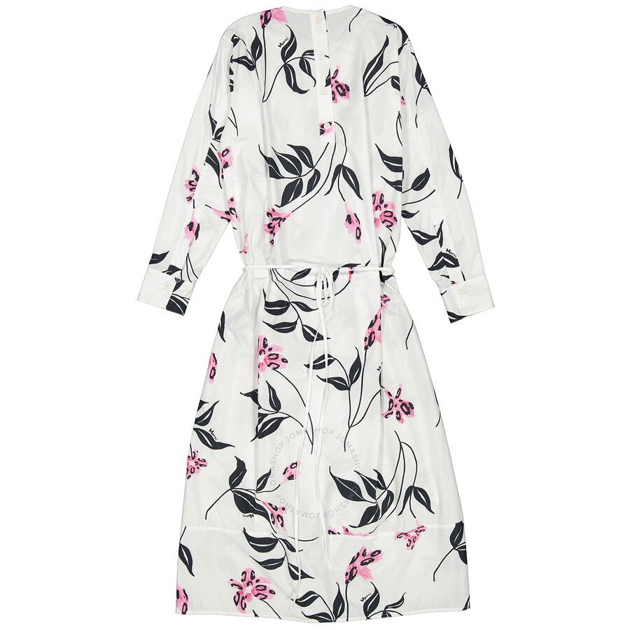【MARNI】 Floral cotton poplin midi dress Floral cotton poplin midi dress in blue - Marni | Mytheresa
