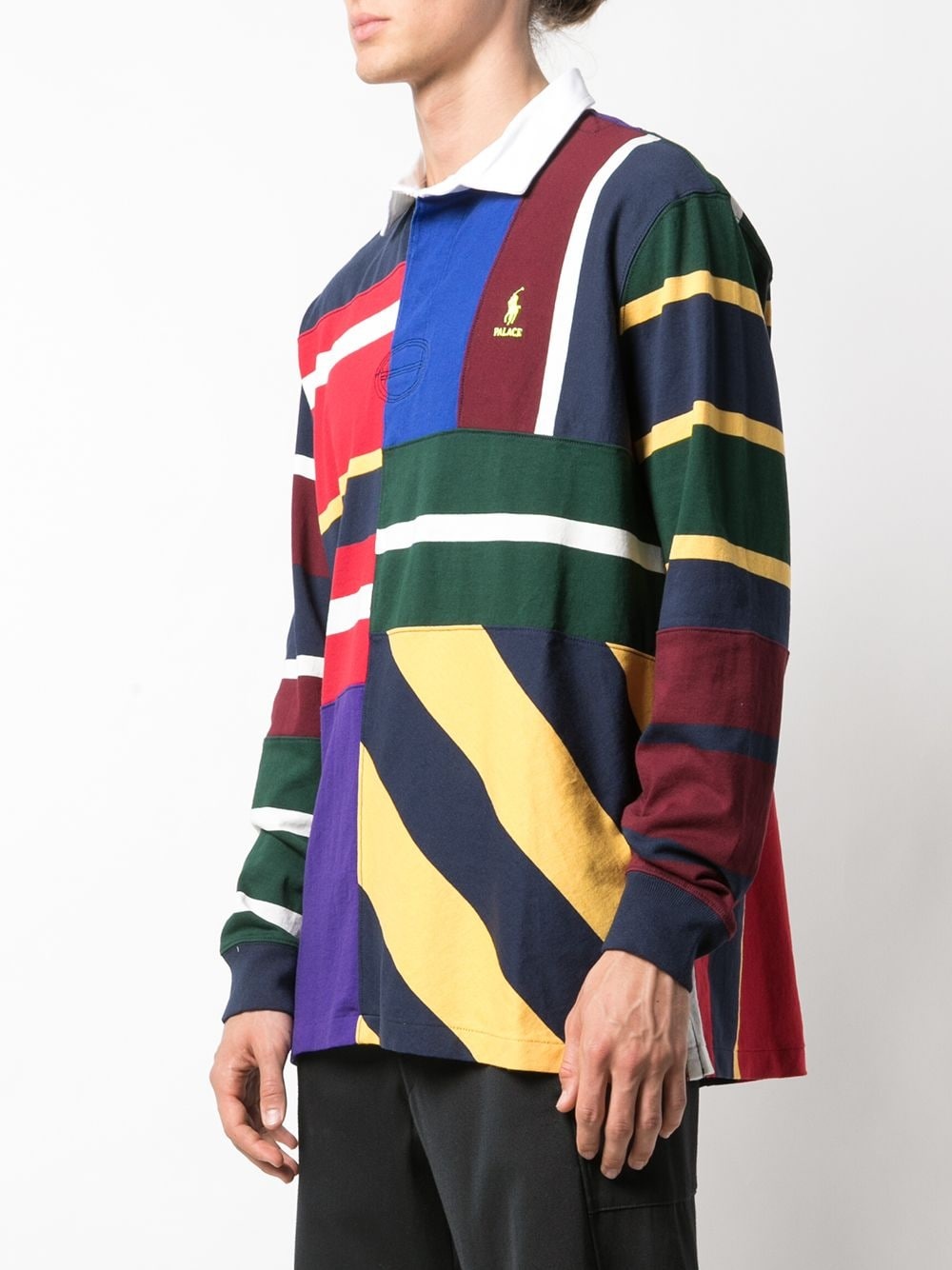 PALACE x Polo Ralph Lauren pieced rugby shirt REVERSIBLE